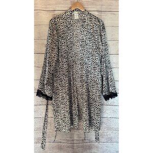Linda Hartman for Bare Necessities Leopard Print Robe NWOT Women's Size 2XL